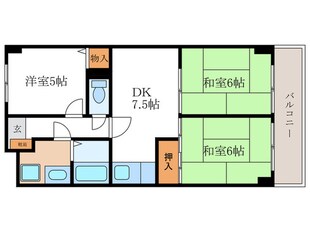 東野第１グリーンハイツ山科の物件間取画像